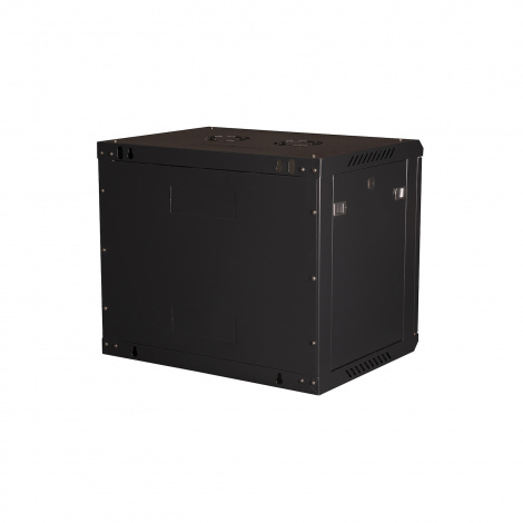 Шкаф 19" телекоммуникационный настенный, 9U 501x600х450 мм, дверь металл, черный